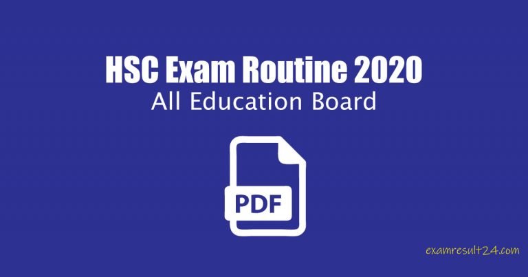 New HSC Exam Routine 2020 [Download]