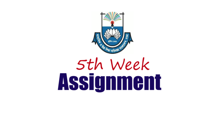 DSHE 5th week Assignment